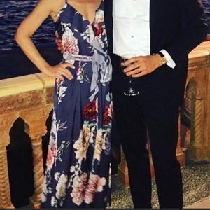 L’agance floral maxi dress with slit